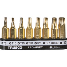 【TRD-HSET】TRUSCO ヘクスローブドライバー(ホルダー付)セット8本組