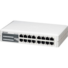 【LSW3-TX-16NP】BUFFALO 10/100M スイッチングハブ プラスチック筐体/電源内蔵モデル 16ポート