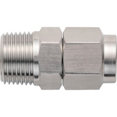 【N-6X4-PT1/4-SUS】ステンレス継手 ニップル(ミリ系列) 6X4mm PT1/4
