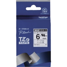 【TZE-S211】brother Tzeテープ 強粘着 黒文字/白地/6mm