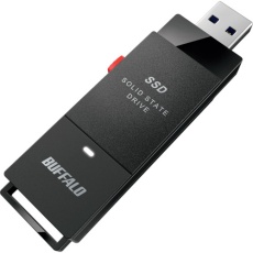 【SSD-SCT500U3-BA】BUFFALO PC対応 USB3.2(Gen2) TV録画 スティック型SSD 500GB ブラック Type-C付属