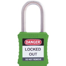 【44830】IFAM ロックアウト用南京錠 ステンレス製シャックル 緑