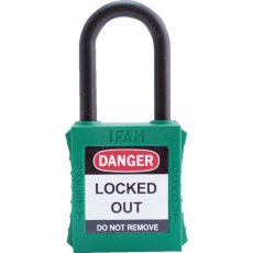 【44840】IFAM ロックアウト用南京錠 ナイロン製シャックル 緑