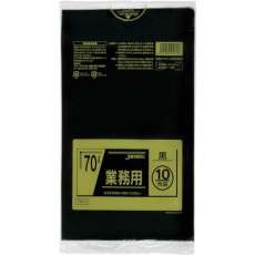 【TM72】メタロセン配合ポリ袋 70L黒10枚 厚み0.035mm