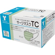 【76100】竹虎 サージマスクTC グリーン 50枚入