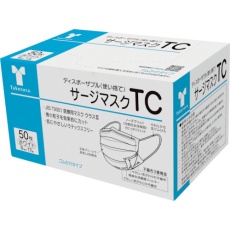 【76105】竹虎 サージマスクTC ホワイト 50枚入