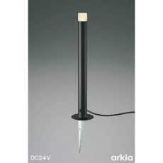 【AU92263】コイズミ 住宅・店舗用照明 非調光 電球色 LED一体型 DC24Vローポールライト 700 黒
