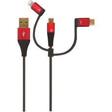 【UKJ-PLMC200 RD】air-J プレミアム3in1 USB充電ケーブル 2M RD