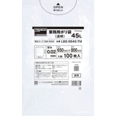 【LB2-0045-TM】TRUSCO 業務用ポリ袋0.02X45L(透明)100枚入り
