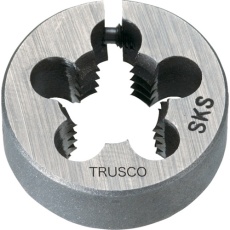 【LT25D-3X0.5】TRUSCO 左・アジャスタブル丸ダイス 25径 M3×0.5 (SKS)