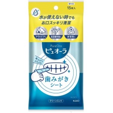 【289315】Kao ピュオーラ 歯みがきシート 15枚入
