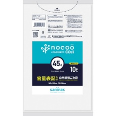 【CHT47】サニパック NOCOO容量表記入りゴミ袋厚口45L10枚