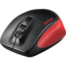 【BSMBW300MRD】BUFFALO 無線 BlueLED 3ボタン プレミアムフィットマウス レッド