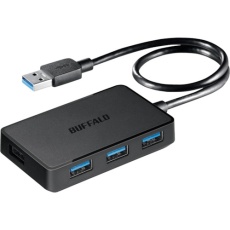 【BSH4U300U3BK】BUFFALO USB3.0バスパワーハブ 4ポートタイプ マグネット付き ブラック