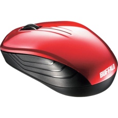 【BSMBW107RD】BUFFALO 無線 BlueLED 3ボタン スタンダードマウス レッド