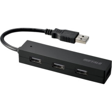 【BSH4U050U2BK】BUFFALO USB2.0 バスパワー 4ポート ハブ ブラック