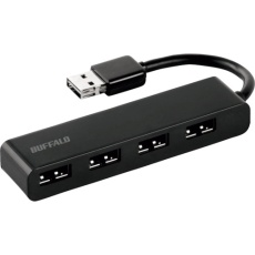 【BSH4U310D2BK】BUFFALO USB2.0 バスパワー 4ポート どっちもUSBハブ ブラック