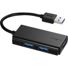【BSH3U100U3BK】BUFFALO USB3.0 バスパワー 3ポート ハブ ブラック