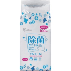 【WTT-100A】IRIS 288652 除菌ができるウエットティッシュ 詰め替え用 アルコールタイプ 100枚