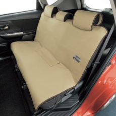 【43612888】BonForm カーシートカバー ファインテックス リヤ(枕カバー付き・シートベルト対応) 1枚 ベージュ