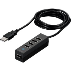 【BSH5UD20BK】BUFFALO どっちもUSBハブ どっちもUSBポート採用USB2.0ハブ 5ポートタイプ ブラック