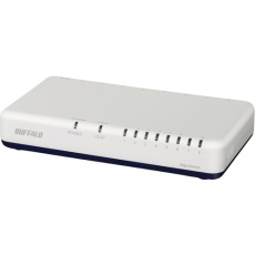 【LSW6-GT-8EPL/WH】BUFFALO Giga 8ポート スイッチングハブ 電源外付け プラスチック筐体 ホワイト