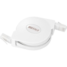 【BL6TM25WH】BUFFALO ツメの折れないCat6 LANケーブル 巻取式 2.5m ホワイト