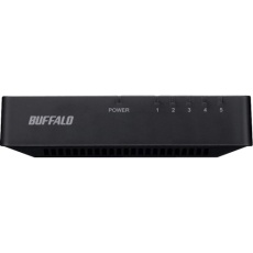 【LSW4-TX-5EPL/BKD】BUFFALO 10/100Mbps対応 スイッチングHub プラスチック筐体/電源外付けモデル(マグネットなし) 5ポート ブラック