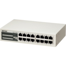 【LSW3-TX-16NSR】BUFFALO 10/100M スイッチングHub 金属筐体/電源内蔵モデル 16ポート