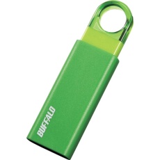 【RUF3-KS16GA-GR】BUFFALO オートリターン機構搭載 ノックスライド USB3.1(Gen1)/USB3.0対応 USBメモリー 16GB グリーン