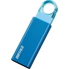 【RUF3-KS16GA-BL】BUFFALO オートリターン機構搭載 ノックスライド USB3.1(Gen1)/USB3.0対応 USBメモリー 16GB ブルー