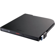 【DVSM-PTCV8U3-BKB】BUFFALO USB3.2(Gen1)対応 ポータブルDVDドライブ 書込ソフト添付 ブラック