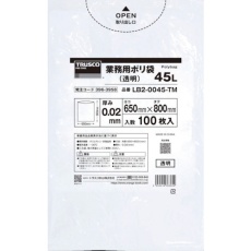【LB2-0045-TMBOX】TRUSCO まとめ買い 業務用ポリ袋0.02X45L(透明)100枚入り 5袋