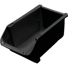 【T-8-E-BK】ヒシ 導電T型コンテナ(ネスティングタイプ) W200×D373×H155 黒