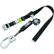 【RBLN506-BL】タイタン 胴ベルト型ロック付き巻取式 シングル Ribraライト ブラック