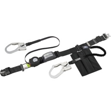 【OT-SLN505-WEB-BL】タイタン 胴ベルト型ロック付き巻取式 ダブル ワンタッチバックル仕様 REELOCK S2NEO + EXJ補助ロープ ブラック