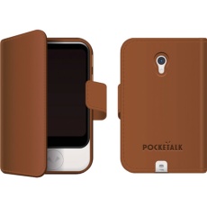 【279700】ソースネクスト POCKETALK (ポケトーク) S 専用手帳型ケース ブラウン PTS-NBR