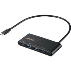 【BSH4U500C1PBK】BUFFALO USB3.1Gen2バスパワー4ポートPD対応ハブ ブラック