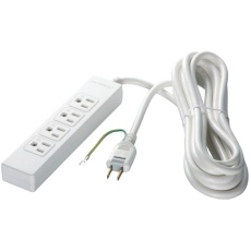 【BSTAPMG3420WH】BUFFALO 3ピン式電源タップ 4個口タイプ マグネット付 2m ホワイト