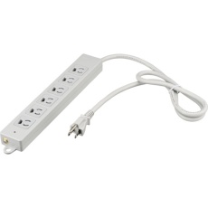 【BTKPLMJT3630LG】BUFFALO 3ピン式電源タップ 2重構造 雷サージ&ランプ付 6個口/3m ライトグレー