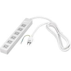 【BTWMTJ3650WH】BUFFALO 3ピン式電源タップ マグネット&2重構造 6個口/5m ホワイト