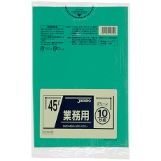 【CCG45】カラーポリ袋 45L 10枚 グリーン 厚み0.03mm