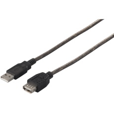 【BSUAA230BS】BUFFALO USB2.0延長ケーブル(A to A) 3m ブラックスケルトン