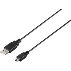 【BU2AMN05BK】BUFFALO USB2.0 A to miniB ケーブル 0.5m ブラック