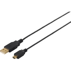 【BSUAMNSM210BK】BUFFALO USB2.0ケーブル(A to miniB) スリムタイプ 1m ブラック