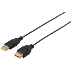 【BSUAASM205BK】BUFFALO USB2.0延長ケーブル(A to A) スリムタイプ 0.5m ブラック