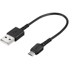 【BU2AMBS01BK】BUFFALO USB2.0 A to microB ラバーブッシュスリムケーブル 0.1m ブラック