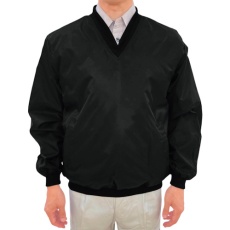 【14695 BK L】TEAGLES 14695 Vネック中綿キルトヤッケ ブラックL