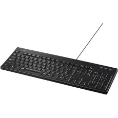 【BSKBU310BKZ】BUFFALO USB接続 有線フルキーボード 丸洗い対応 ブラック