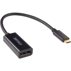 【BDCDPBK】BUFFALO ディスプレイ変換アダプタ USB Type-C - DP ブラック